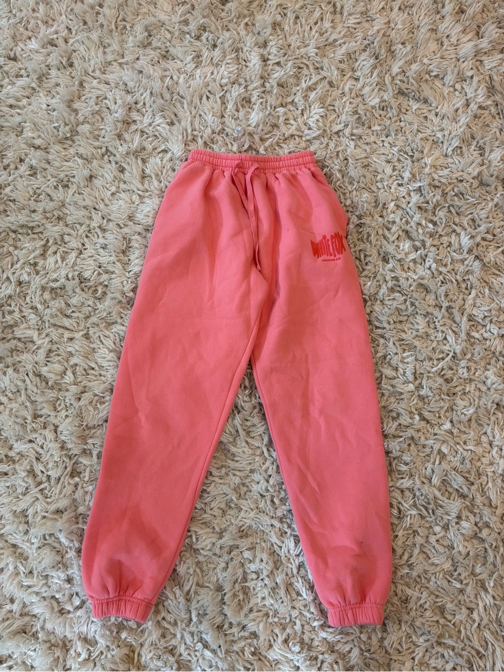 White Fox Boutique Coral Sweat Joggers